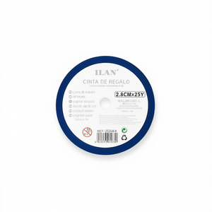 Nastro regalo Ilan 2,8 cm x 25 m blu per confezionare regali - Product Image 1