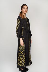 Vestido Largo Romántico y Sexy de Malla y Satén, Estilo Casual para Fiesta, Corte en A, Mangas Regulares, 100% Algodón Tejido con Bordado y Borlas - Product Image 4