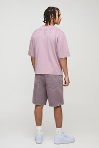 Camiseta de algodón extragrande para hombre, corte holgado, hombros caídos, estilo urbano informal, para verano, uso diario. - Product Image 2