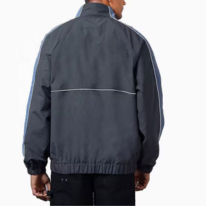 New Arrival Custom Design Men Zipper Windbreaker Piping <b>Jacket</b> Casual Solid Color Lightweight Winter Waterproof Outdoor <b>Jacket</b> - Product Image 4