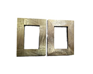 Rectangle Metal Photo <b>Frame</b> with Textured Silver Finish Durable Design - Product Image 2
