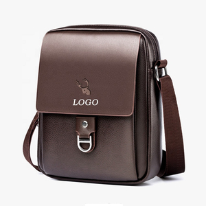 Leather Messenger <b>Bag</b> Zipper Closure Crossbody <b>Shoulder</b> <b>Bag</b> <b>Men</b> Women Daily Use All Seasons Lightweight - Product Image 5