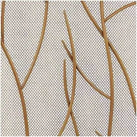 Protector de Chimenea Metálico Plegable con Diseño de Ramas Orgánicas, Resistente al Calor, Decorativo, Acabado Bronce - Product Image 3