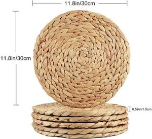 Manteles Individuales Bohemios Hechos a Mano con Jacinto de Agua Natural, Grosor de 10mm/5mm, Diámetro >600mm, Personalizables, Ecológicos, Duraderos y Lavables - Product Image 4