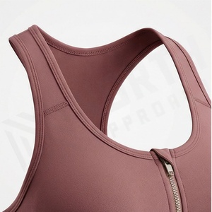 Soutien-gorge de yoga pour femmes, grande taille, fermeture éclair intégrale, confortable, respirant, sous-vêtements de fitness pour filles, vêtements de sport personnalisés, ensemble de gym - Product Image 4