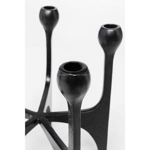 S/2 Metal Stacky 3 y 5 brazos Candelabros negros para centro de mesa moderno-Candelabros decorativos para piso Soporte de juego alto - Product Image 5