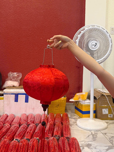 Red <b>Silver</b> Eco-Friendly Natural Handmade Traditional Chinese New Year <b>Lantern</b> Digital/Silk Screen Printing for Home Decoration - Product Image 1