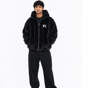 Veste en fausse fourrure de haute qualité, entièrement zippée, à capuche, chaude, streetwear, vêtements d'hiver, sweat-shirts en molleton de coton pour hommes, personnalisés, mode Y2K US - Product Image 5