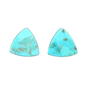 Haute qualité 12mm lisse les deux côtés plat billion forme Kingman Arizona Turquoise calibré pierre précieuse en vrac pour la fabrication de bijoux - Product Image 1