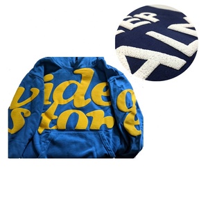 Heavyweight เสื้อฮู้ดพิมพ์ลายโฟมหนัก480GSM,ผ้าคอตตอนซาตินผ้าไหมมีซิปขนาดใหญ่พิเศษ3D สำหรับผู้ชาย - Product Image 5