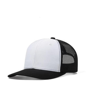 Cotton front 180 to 220 GSM breathable mesh back trucker hats adjustable snapback custom logo embroidery private label bulk prod - Product Image 3
