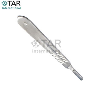 ด้ามมีดผ่าตัดสแตนเลสพร้อมใบมีดผ่าตัดปลอดเชื้อ 20 ใบ เครื่องมือตัดสำหรับงานผ่าตัด ใช้ซ้ำได้ อุปกรณ์การแพทย์ - Product Image 5