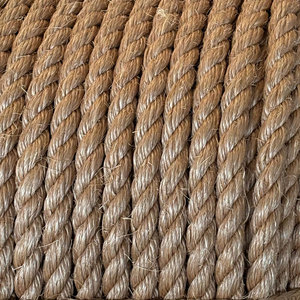 Cuerda de Yute Natural Trenzada Resistente y Reciclable con Cuerda de Manila para Decoración del Hogar, Manualidades, Cordel de Manila Trenzado para Muebles y Artículos Náuticos - Product Image 1