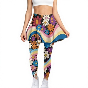 Women's Simple High Waist Flared Leg Spandex/Cotton <b>Leggings</b> with Tummy <b>Control</b> Quick Dry Breathable for Outdoor Fitness Workout - Product Image 4