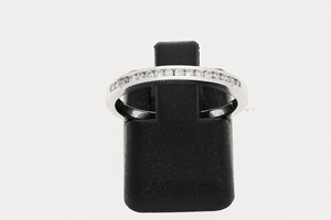 Lab Created Round Cut Diamond Eternity Band <b>Ring</b> 925 <b>Silver</b> Plated Hip Hop Style Pave Setting Unisex Wedding Engagement <b>Ring</b> - Product Image 4