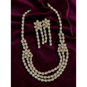 92.5 Silver <b>Fine</b> <b>Jewelry</b> <b>Set</b> Moissanite Necklace - Product Image 3