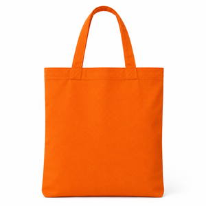 Bolso de mano de lona naranja con estampado de sol y olas, diseño minimalista para ir de compras en todas las estaciones - Product Image 3