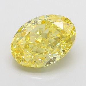 Diamant ovale jaune vif fantaisie de 10,01 carats, pureté SI1, excellente taille, diamant certifié pour bijoux de luxe - Product Image 1