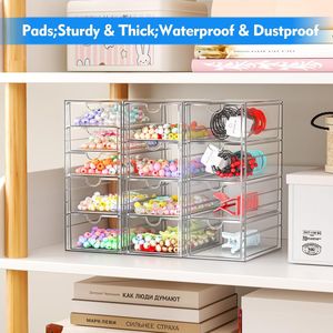 Organizer per Trucchi in Acrilico con 13 Cassetti, per Bagno e Scrivania, Contenitore per Forniture da Ufficio - Product Image 4