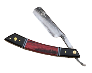Men's Damascus Blade Straight <b>Razor</b> with Wooden Handle for Face Body <b>Bikini</b> Underarm Shaving in Salons - Product Image 4