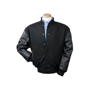 แจ็คเก็ตวาร์ซิตี้เดนิมคุณภาพพรีเมียม ผลิตตามสั่ง ผู้ผลิต OEM ขายส่ง แจ็คเก็ตเบสบอล Letterman ผ้าผสมขนสัตว์ ระบายอากาศได้ดี สำหรับผู้ชาย - Product Image 4