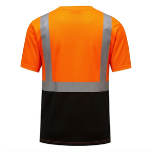 T-shirt de sécurité anti-collision pour la construction, 100% polyester, haute visibilité, t-shirt classique, séchage rapide, avec poches - Product Image 2