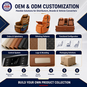 Asiento de Lujo para Van JYJX103D, Silla de Masaje VIP Tipo Capitán, Asiento Reclinable para Camper, Comodidad Premium para Minibús V300 Sprinter - Product Image 6