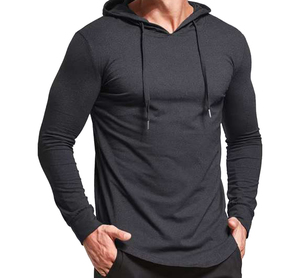 Men's Hooded Sweatshirt Solid Color Casual Autumn Wear Long Sleeve Pullover 100% Polyester <b>Knitted</b> Breathable Premium quality - Product Image 5
