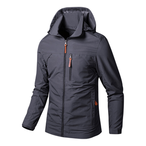 Professional Manufacturing Men's Windbreaker Softshell Jacket Good Quality <b>Canvas</b> Fabric with All-Type Pockets for Climbing - Product Image 6