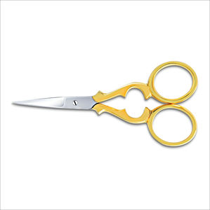 Tijeras de Manicura de Acero Inoxidable Chapadas en Oro, Cortaúñas Profesionales para Salón de Belleza, Hoja Recta, Punta Afilada, Sostenibles y Elegantes - Product Image 1