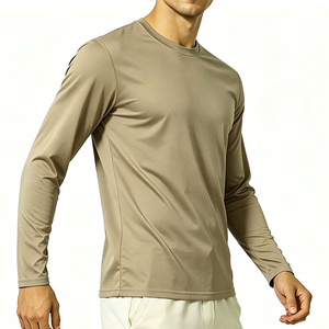Top Quality <b>Polyester</b> <b>T</b>-<b>Shirt</b> For Men Pullover Slim Fit Quick Dry <b>Polyester</b> Crew Neck Long Sleeve <b>T</b> <b>Shirts</b> With OEM Service - Product Image 5
