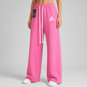 2026 New Arrived Casual Wear Long <b>Drawstrings</b> Elastic Waist Flare Sweatpants Wide Bottom Breathable Solid Color <b>Trousers</b> - Product Image 5