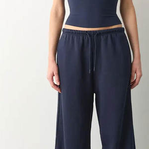 กางเกงวอร์มโอเวอร์ไซส์สำหรับผู้หญิง กางเกงจ็อกเกอร์เอวสูงทรงหลวม กางเกงลำลองทรงหลวมใส่สบาย กางเกงสตรีทแวร์เนื้อนุ่มสำหรับใส่ทุกวัน - Product Image 2