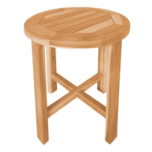 Teak Solid Wood Minimalist Lightweight Outdoor Dining Side <b>Table</b>-Waterproof Durable Stackable UV-Resistant for Hotels - Product Image 1