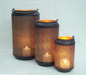 Nuevo Diseño Decorativo para el Hogar, Cesta Decorativa de Corte Láser, Portavelas de Metal Color Dorado |   Artículo de Decoración para el Hogar para la Sala de Estar - Product Image 5