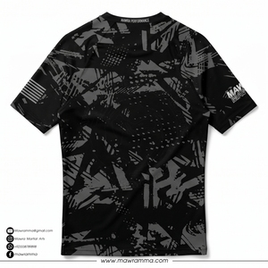 Camiseta de compresión premium al por mayor con logo personalizado, manga corta, para uso en el callejero, No Gi Jiu Jitsu, MMA, entrenamiento, para adultos. - Product Image 4
