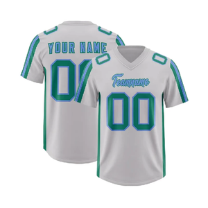 Camiseta de Fútbol Americano Personalizada con Estampado por Transferencia de Calor, 100% Poliéster, Manga Corta, Estilo Urbano Moderno, Retro, de Alta Calidad - Product Image 4
