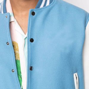 เสื้อแจ็คเก็ตเบสบอลแบบวาร์ซิตี้สำหรับผู้ชาย ผ้าคอตตอนผสม แจ็คเก็ตเลตเตอร์แมน เสื้อสเวตเชิ้ตคลาสสิกสไตล์ลำลอง คอตั้ง เสื้อคลุมกีฬา - Product Image 5