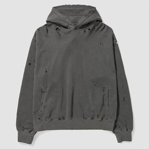 เสื้อฮู้ดดี้ผู้ชาย สไตล์สตรีทแวร์ แบบดิสเทรส - Product Image 1