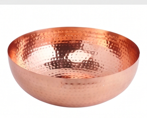 Copper Fruit Bowl Handmade Vintage Style Metal Serving Dish For Kitchen Decor Dining Use Home And Restaurant Use - Product Image 1