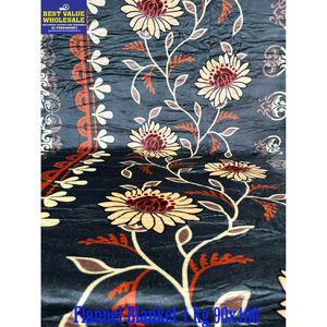 1KG Luxury Soft Winter Flannel Raschel Double <b>Bed</b> Blanket - Product Image 2