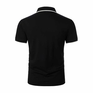 Camisetas Polo para Hombre, Manga Corta, Cuello a Rayas en Contraste, Polo de Golf con Bolsillo, Camisetas Casuales de Algodón - Product Image 4