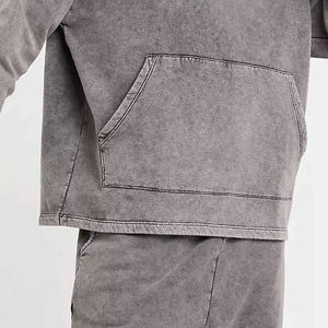 Conjunto Deportivo Informal para Hombre, Sudadera con Capucha Gris, Pantalones Deportivos Ajustados de Felpa de Algodón, Ropa Deportiva para Entrenamiento - Product Image 6