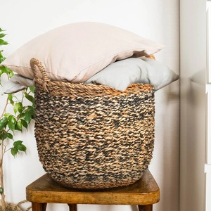 Set of 3 Handmade Grey Seagrass and <b>Jute</b> Storage <b>Baskets</b> Handmade Storage <b>Basket</b> Wholesale eco-friendly Made in Viet Nam - Product Image 4