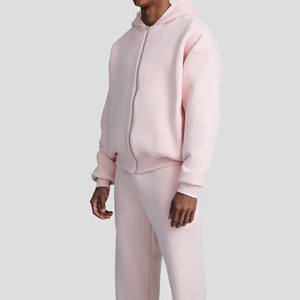 Conjunto de Sudadera y Pantalones Deportivos Personalizados OEM, de Algodón Grueso, Estilo Holgado, para Hombre - Product Image 4