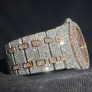 Reloj de Lujo con Moissanita y Diamantes VVS, Reloj de Cuarzo Resistente al Agua, Regalo de Joyería para Hombre al Mejor Precio - Product Image 1