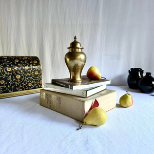 Tarro cilíndrico decorativo de metal dorado de diseño sencillo, apto para lavavajillas, de grado alimenticio, con tapa, estilo real tradicional, para jengibre. - Product Image 4