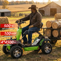 Certifié CE 60V 50Ah 8000W Scooter électrique 21 pouces 4 roues double suspension puissant 10000W adultes tout-terrain