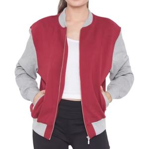 Chaqueta de Forro Polar Roja para Hombre con Cierre de Cremallera, Cuello Alto, Estilo Casual, para Otoño, Corte Regular, Material de Poliéster Tejido - Product Image 3