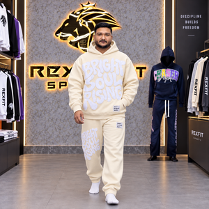 Oversized Chenille Letter Pullover Hoodie Set for <b>Men</b> Heavyweight Fleece Sweatshirt <b>Cuffed</b> <b>Jogger</b> Winterwear Custom Label OEM - Product Image 1